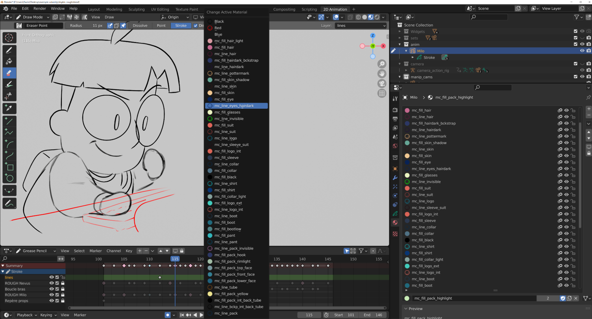 Grease Pencil Color Picker - a Blender addon - La Cuisine